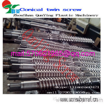 Twin Screw kerucut barel untuk ganda ekstruder sekrup kembar